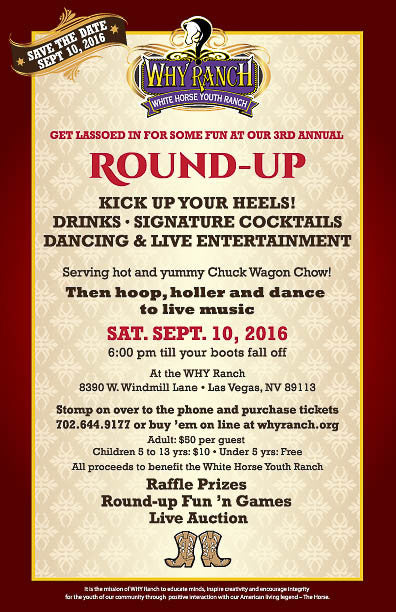 JOIN us at the Ranch ~ WHY Ranch's 3rd Annual "ROUND-UP!"