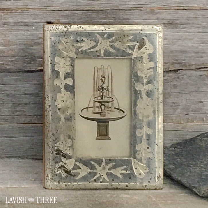 Mercury silver etched glass frame silver Lavish three 3