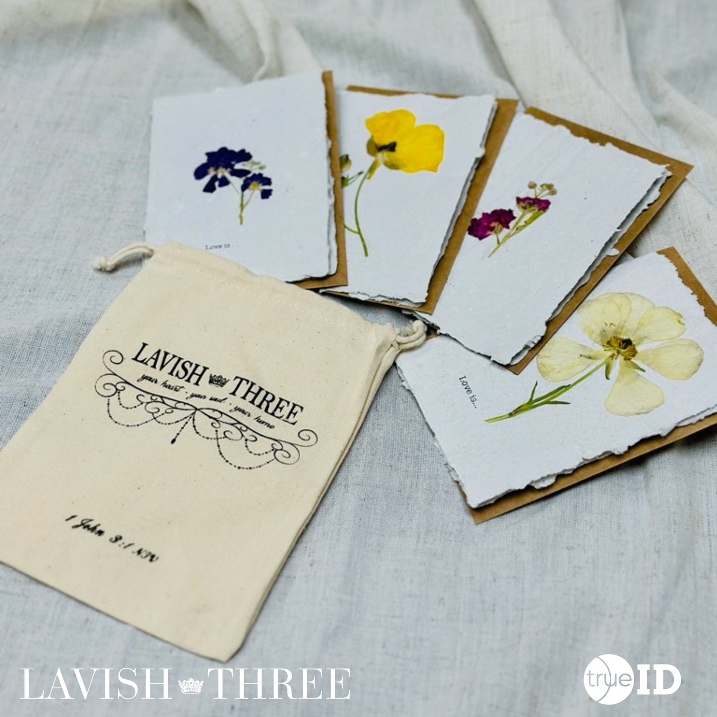 Lavish Three Floral Card & Set