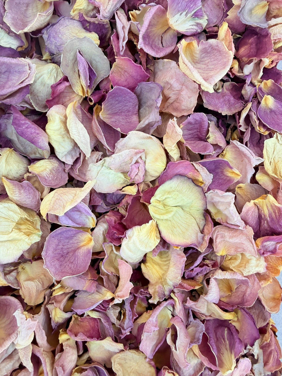 Lilac Lace: Lilac · dusty pink · pale cream, with naturally varied shapes and textures