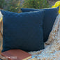 Navy blue square accent throw pillows Lavish three 3