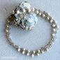 Long crystal and pearl strand necklace one of a kind Lavish three 3