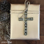 Large brass & crystal cross ornament gift lavish three 3