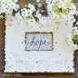 Romantic Victorian shabby chic white embossed metal frame 5x3