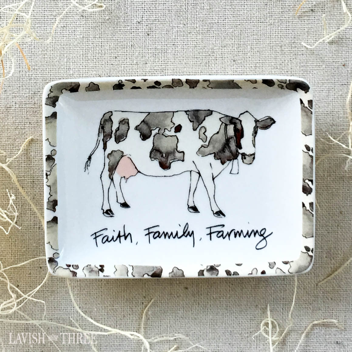 Faith, Family, Farming ~ mini stoneware plate set