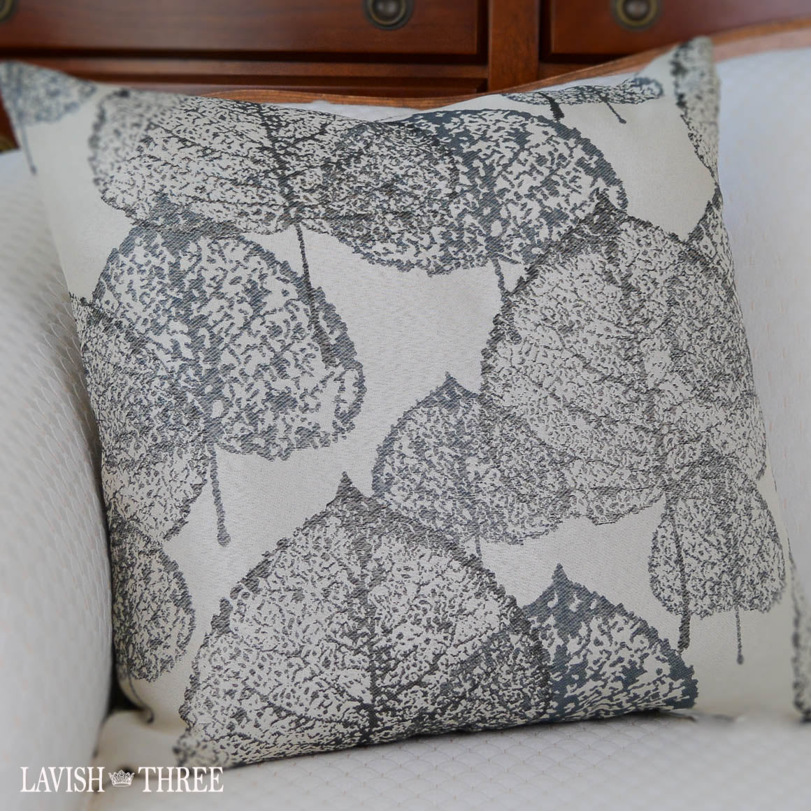 Jacquard Leaves accent decorator throw pillow