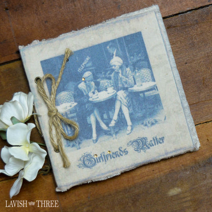 Parisian vintage fabric journal Girlfriends Matter