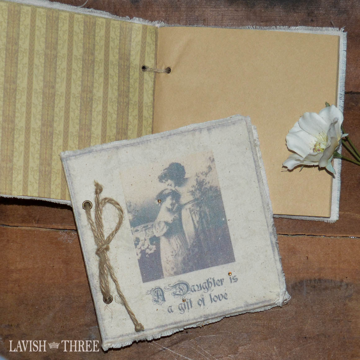 Parisian inspired vintage fabric journals