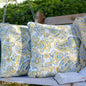 Paisley throw accent decorative pillow set yellow white blue gray  