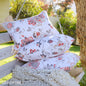 Floral Coral red gray accent throw pillows set of 3 Lavish three 3