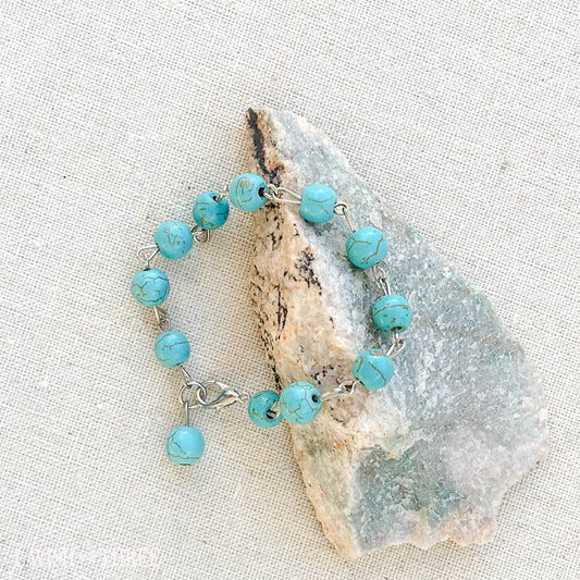 Turquoise bead bracelet Lavish three 3