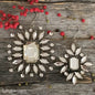 Crystal vintage jeweled ornament set Lavish three 3