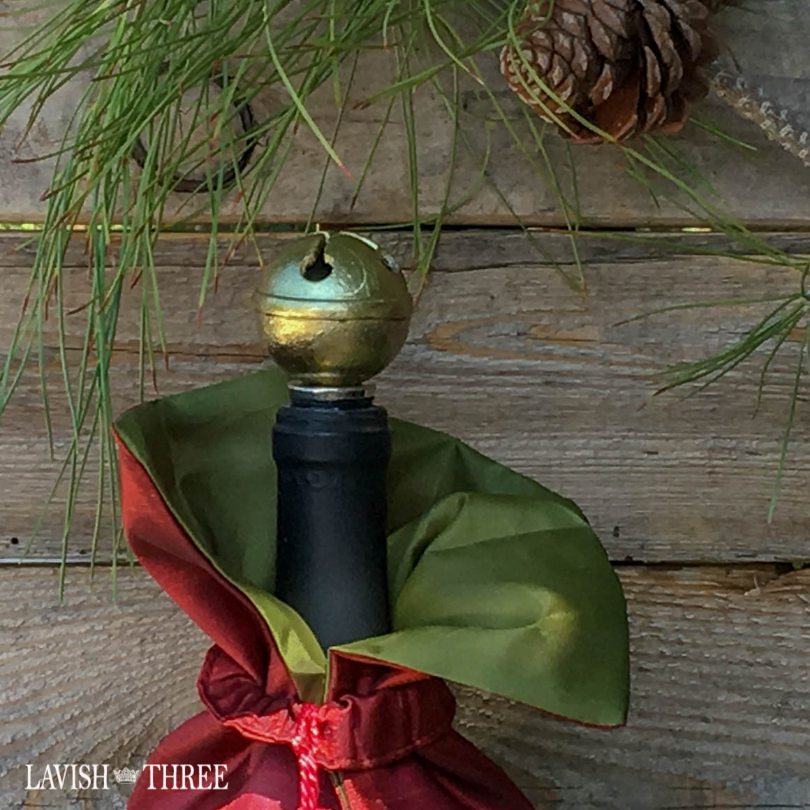 brass bell bottle stopper holiday gift Lavish Three 3
