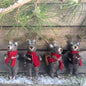 charming country wool felted deer caroling ornaments craft lavish three 3