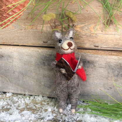 felted deer caroling ornament craft lavish three 3