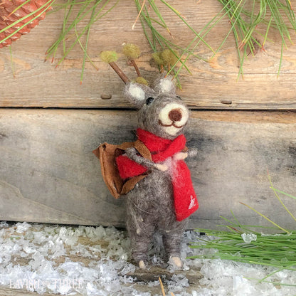 felted deer caroling ornament craft lavish three 3