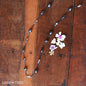 Gunmetal purple long strand necklace