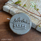 Small vintage purse sized metal tape measure 48" with lavish crown